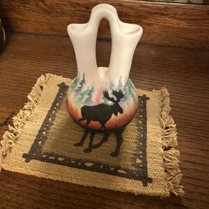 Wedding vase with forest scene